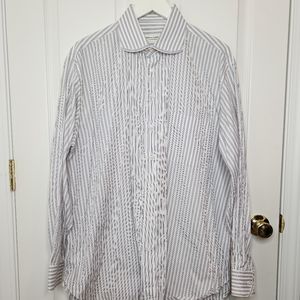 Men's Werner Scherer formal button up dress shirt made in Italy 100% cotton